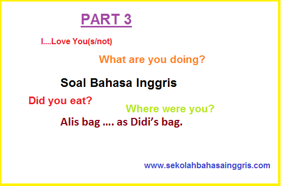 1000 Contoh Soal Bahasa Inggris Grammar Preposition Tenses